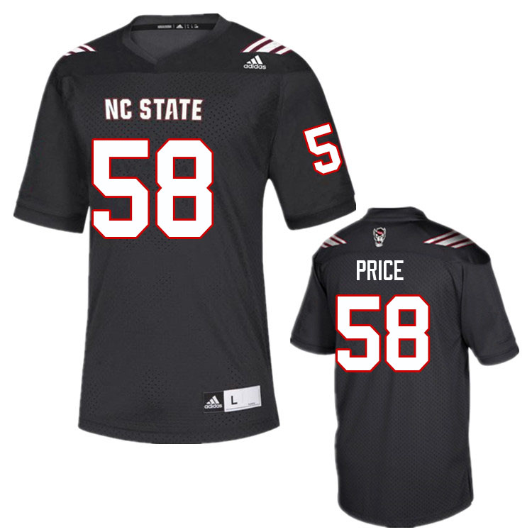 Men #58 Travali Price NC State Wolfpack College Football Jerseys Sale-Black - Click Image to Close